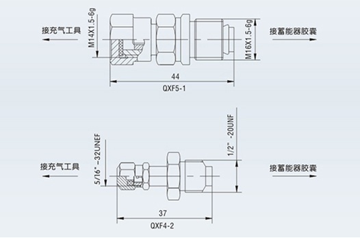 蓄能器充氣閥外形尺寸